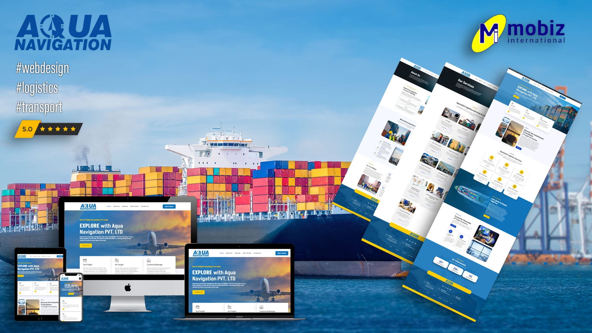 Logistics Company Website | Aqua Navigation Colombo