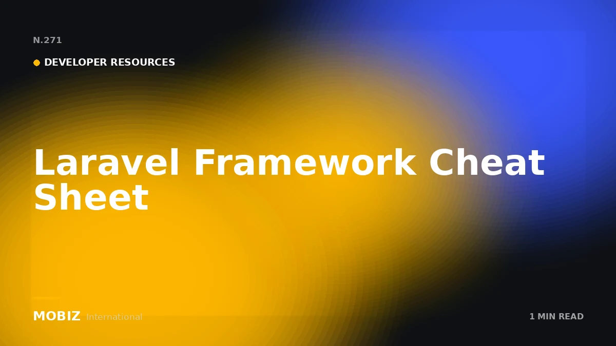 Laravel Framework Cheat Sheet