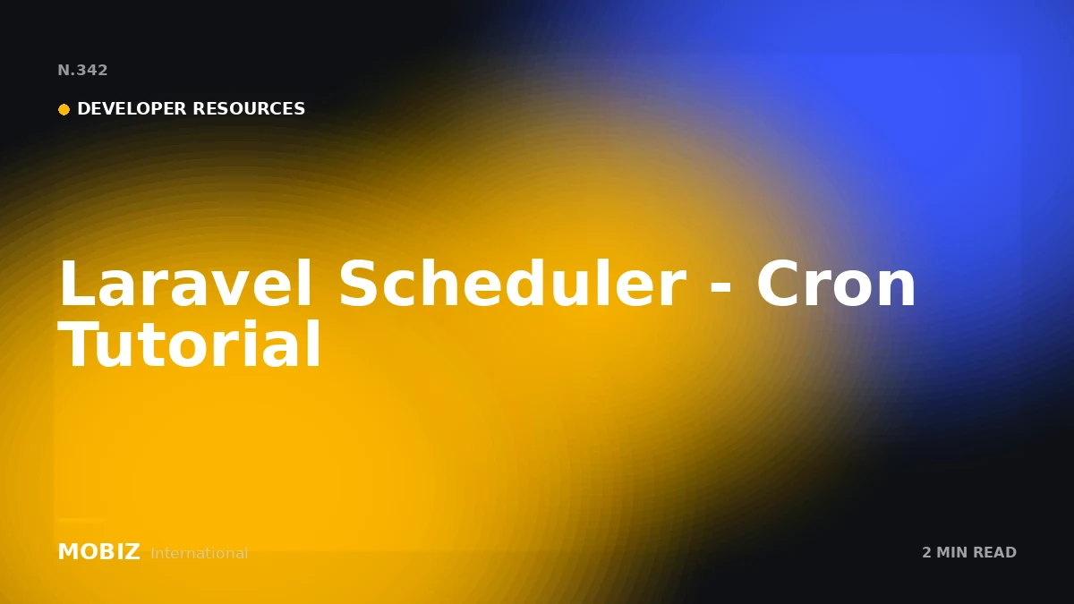 Laravel Scheduler - Cron Tutorial