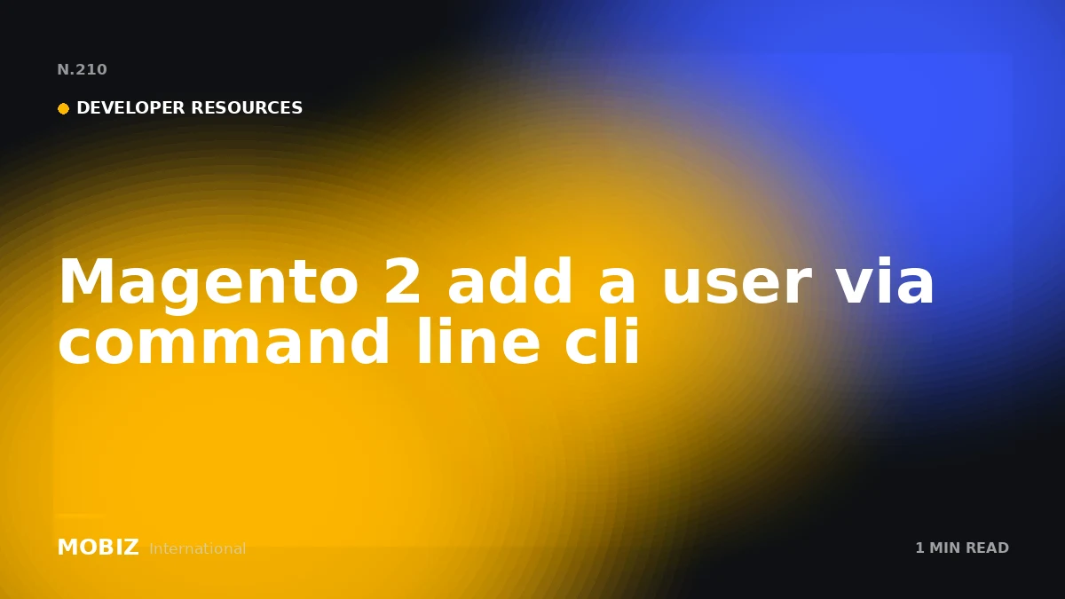 Magento 2 add a user via command line cli