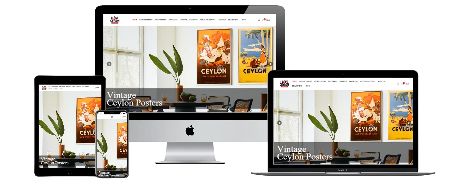 Art Gallery E-Commerce Website | ILoveCeylon.com Sri Lanka