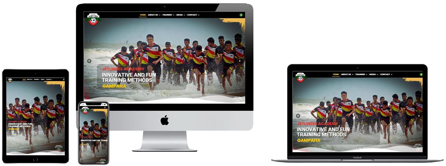 Sports Club Website Design | Jetliners Football Academy