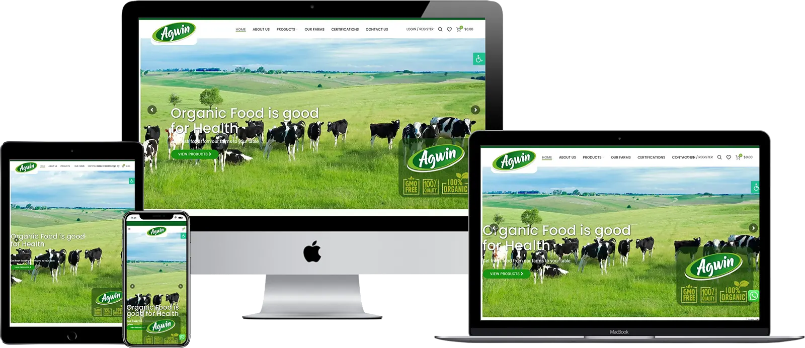 Organic Agro Export Website | Agwin Organic Case Study