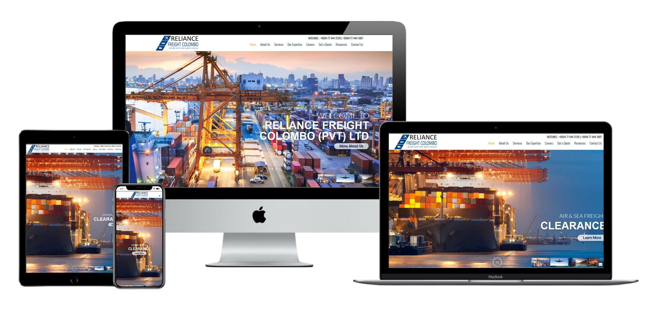 Logistics Company Website | Reliance Freight Colombo