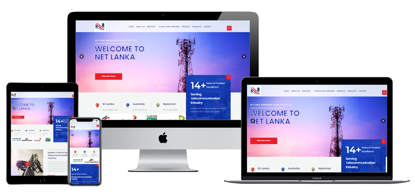 Corporate Website Design | NetLanka Engineering
