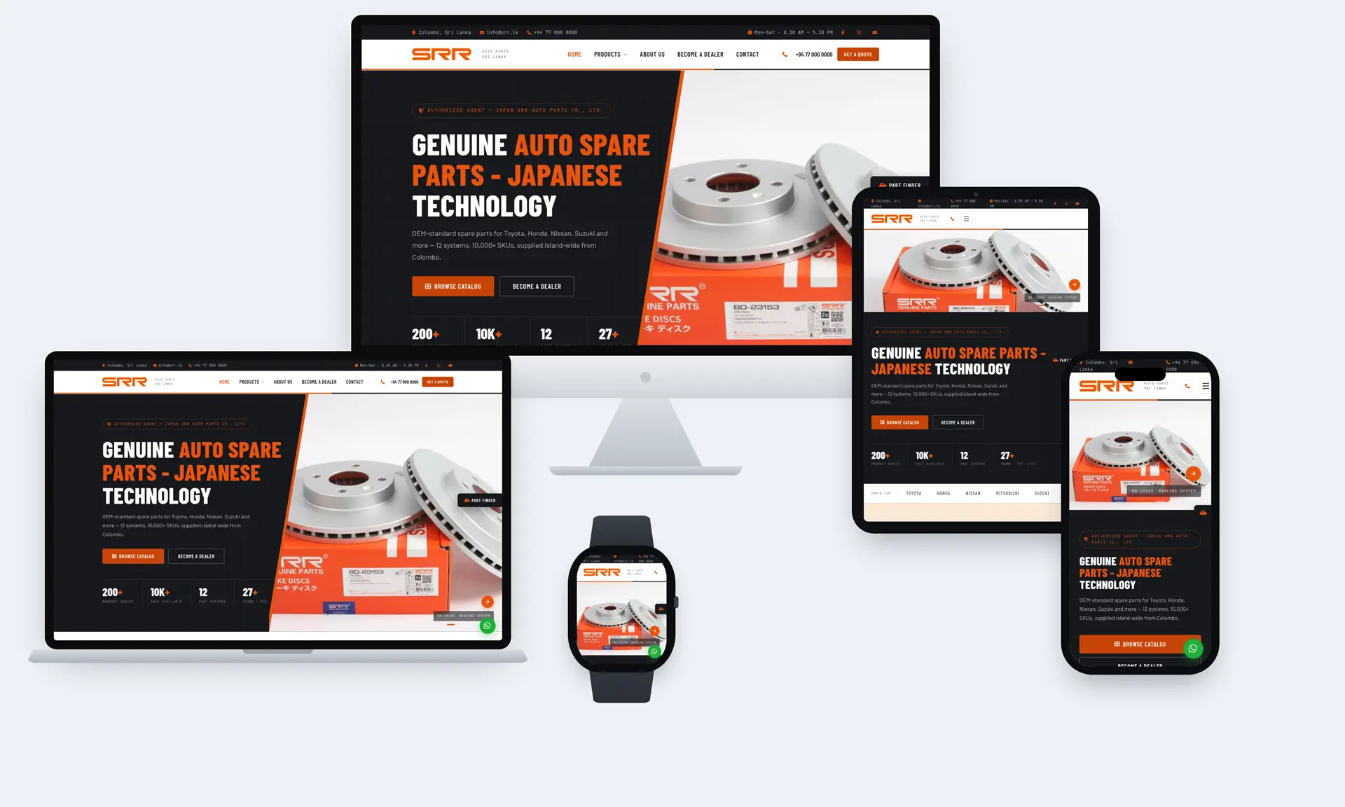 Auto Parts Catalogue Website | SRR Auto Parts Sri Lanka Case Study