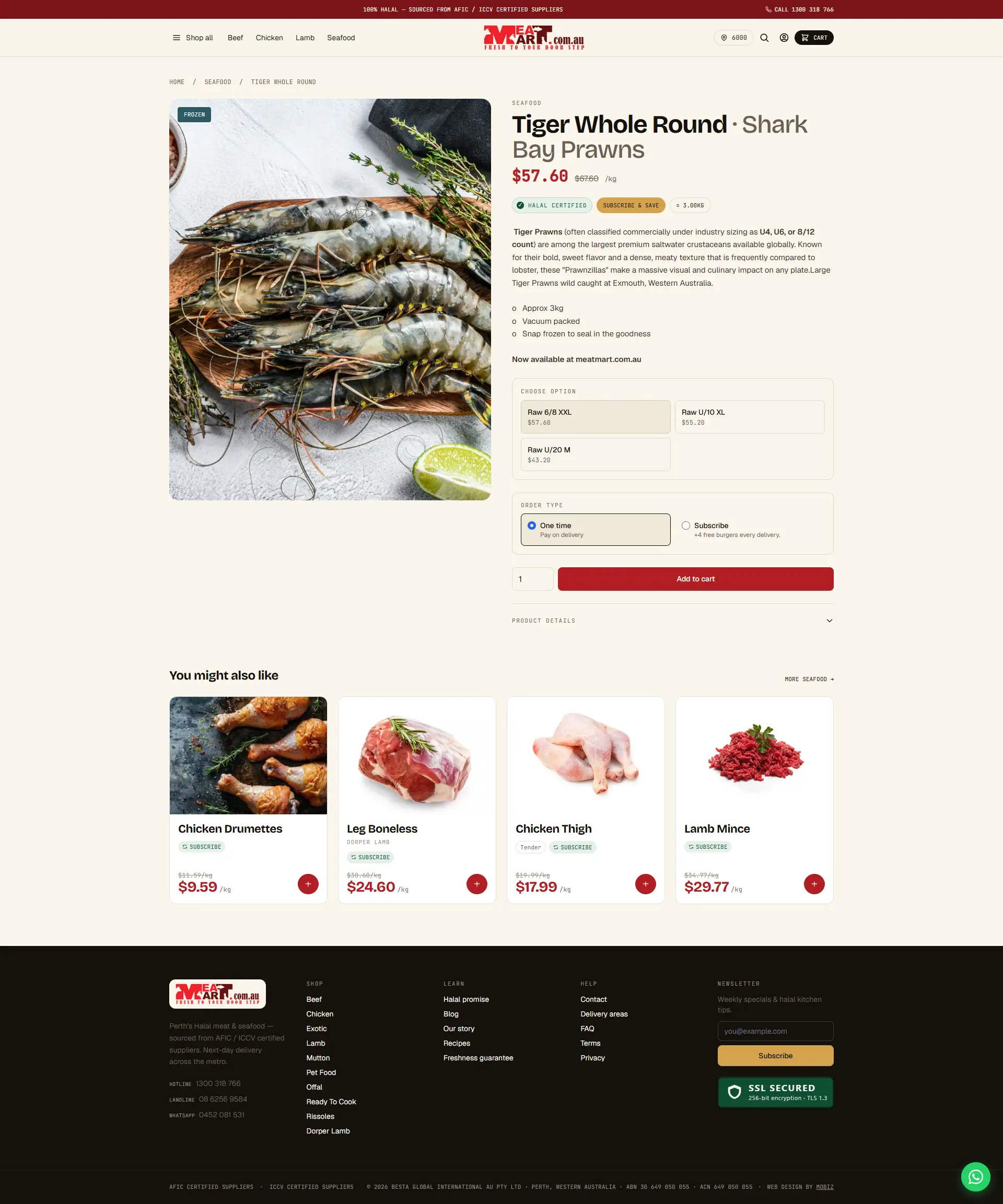 Halal Butcher E-Commerce | Meatmart Australia (Perth) | Portfolio | Mobiz International