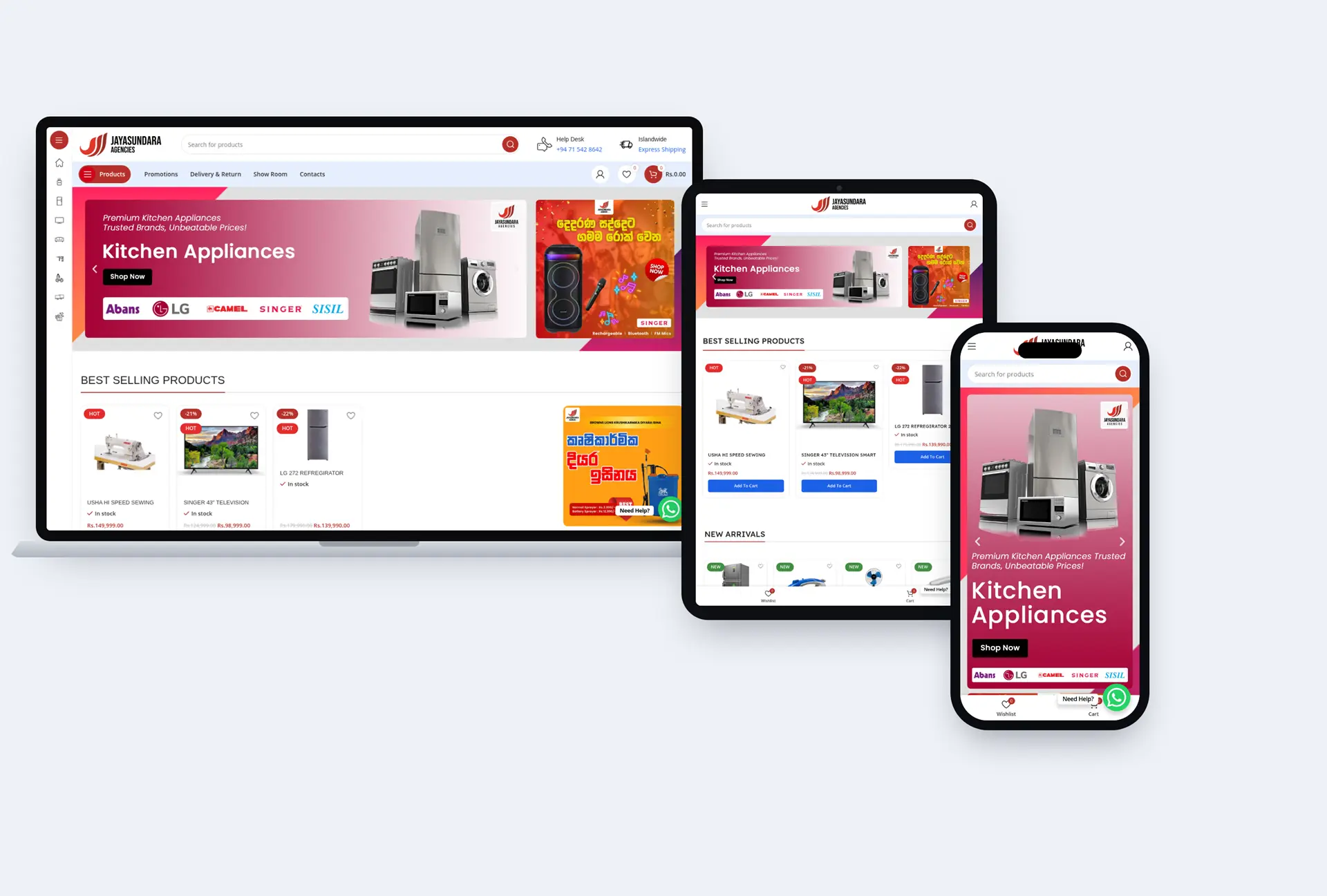 Electronics & Appliances E-Commerce | Jayasundara Agencies Case Study