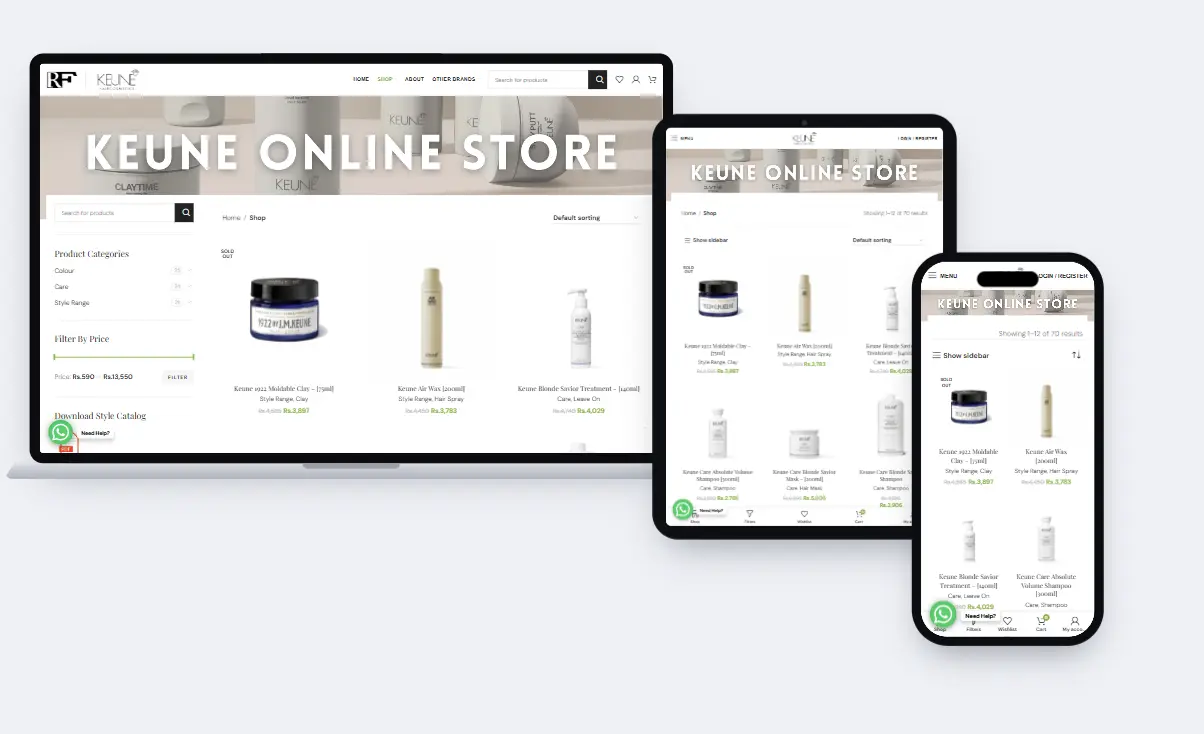 eCommerce Revamp | Keune Sri Lanka Professional Haircare Case Study