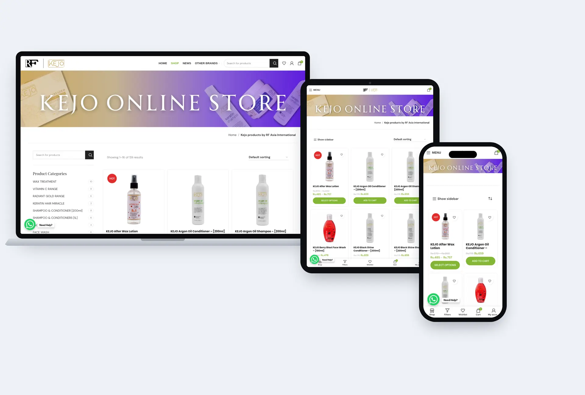 eCommerce Revamp | Kejo Personal Care (Sri Lanka) Case Study