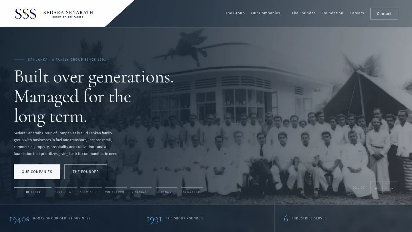 Corporate Group Website | Sedara Senarath Group of Companies