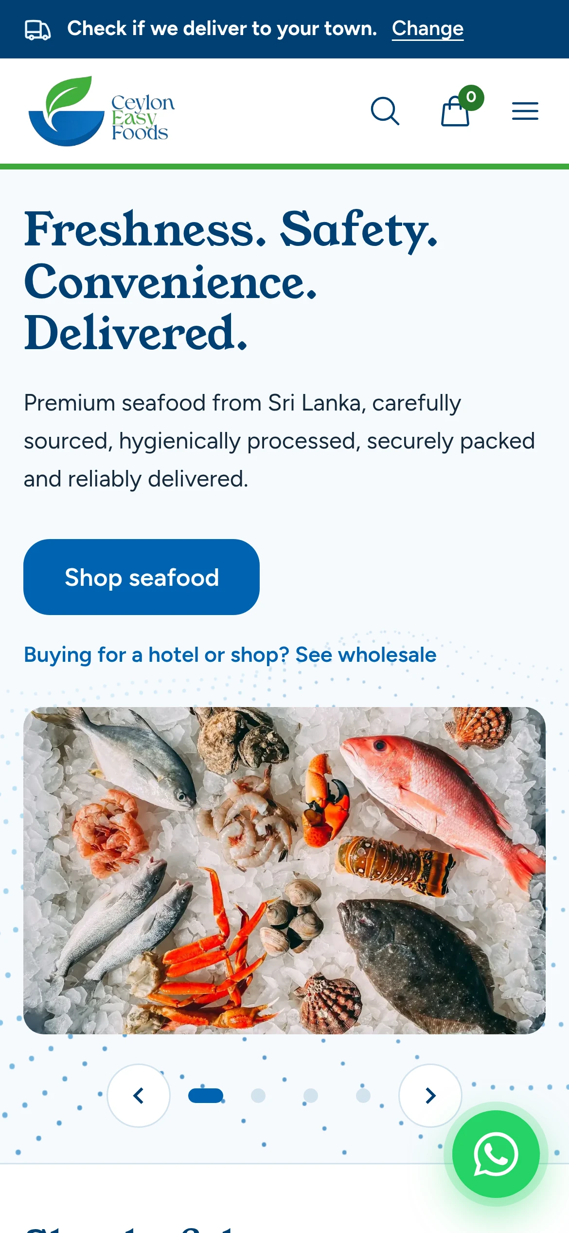 Seafood eCommerce Website | Ceylon Easy Foods