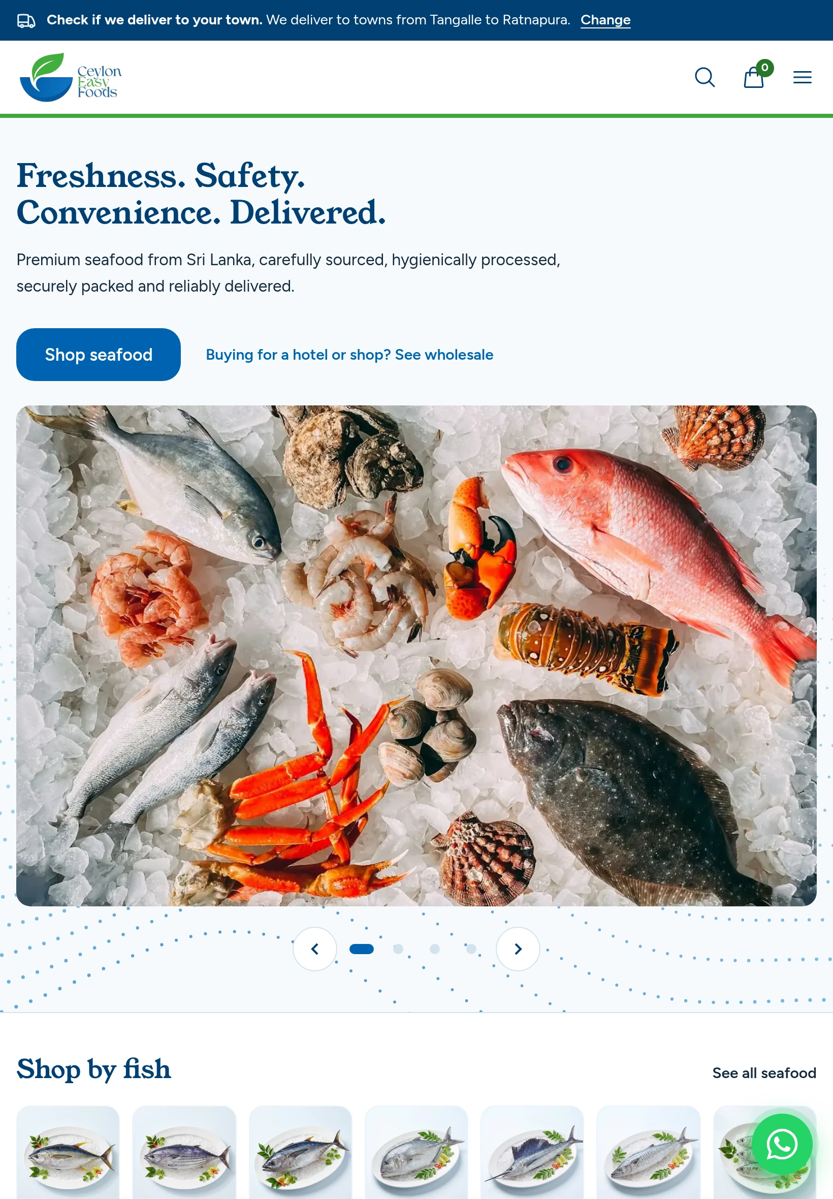 Seafood eCommerce Website | Ceylon Easy Foods